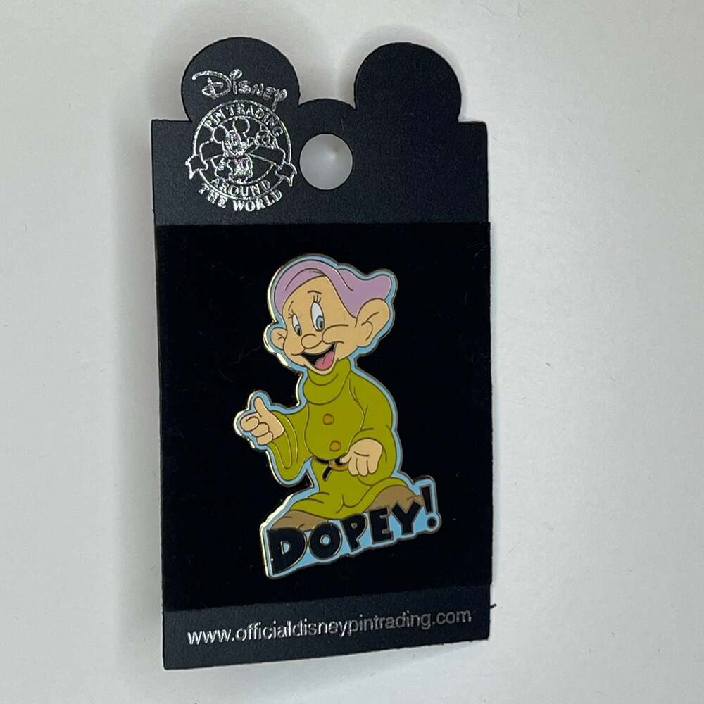 Disney Pin 28847 DLR Dopey Name Snow White and the Seven Dwarfs 2004